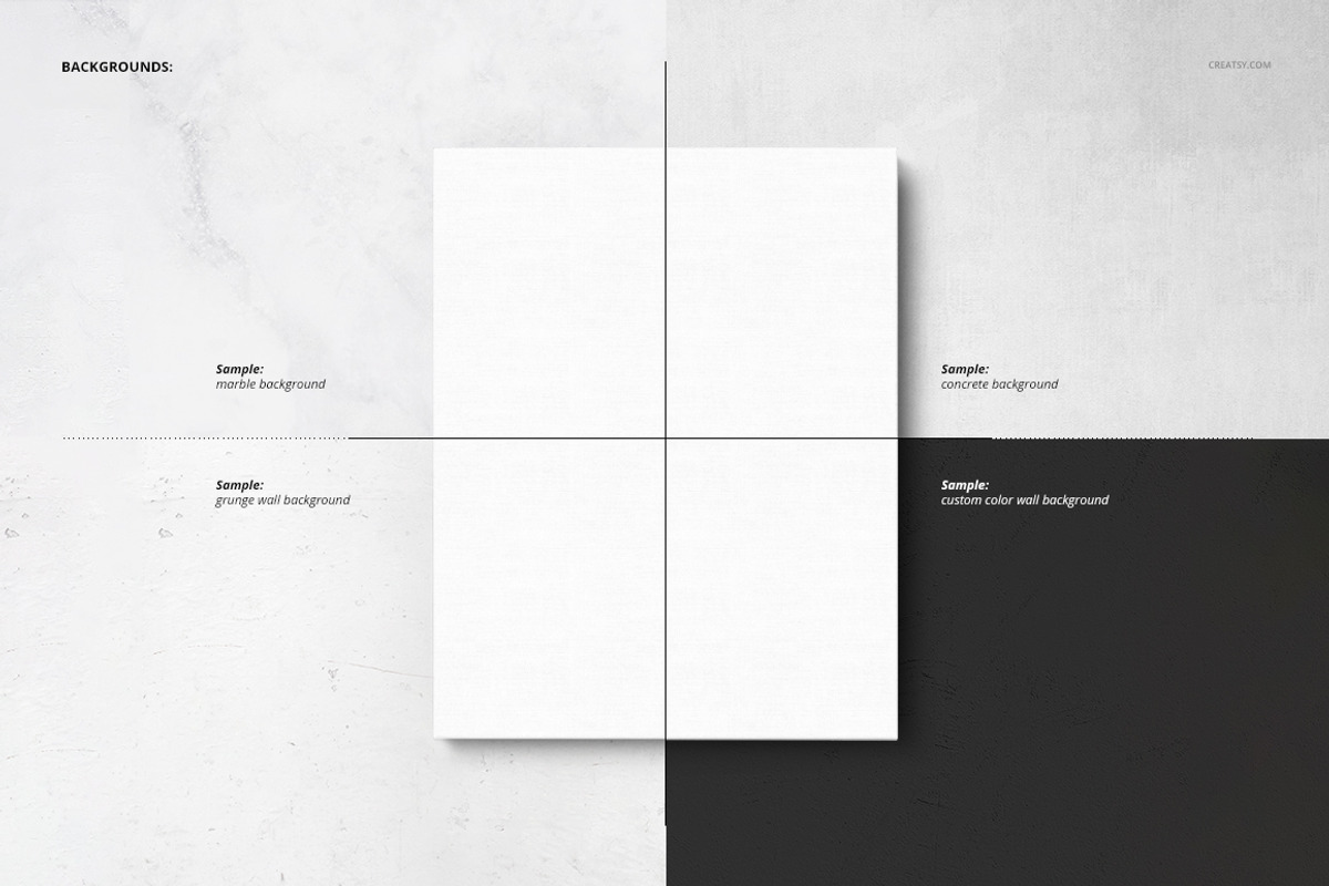 Canvas Print Mockup Set, a Poster Template by creatsy5 (Photo 4 of 12)