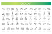 Set of Geology Icons, an Outline Icon by Tettygreen (Thumbnail 1 of 2)