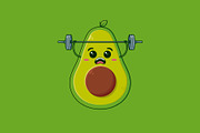 Healthy Avocado Gym Logo Template, a Branding & Logo Template by vectorwithin (Thumbnail 4 of 4)
