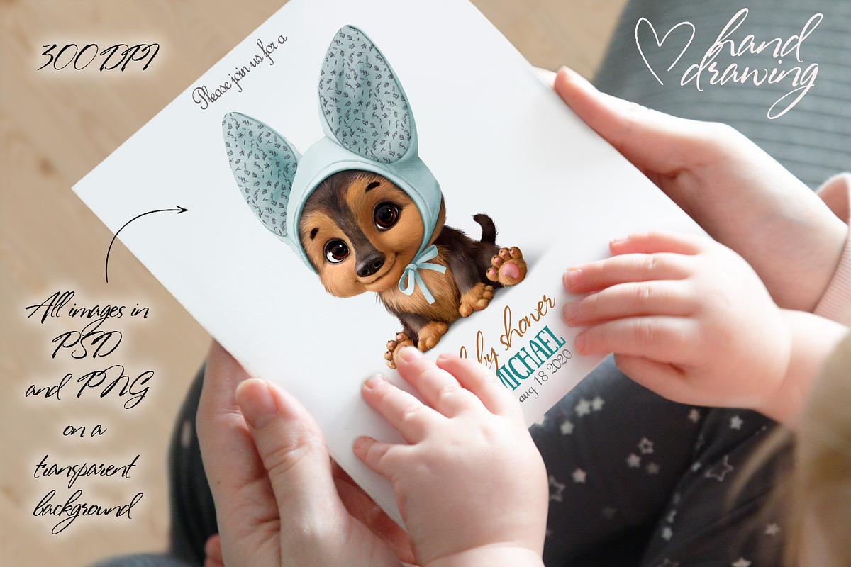 Baby dog, an Animal Illustration by TanyaSchuka (Photo 3 of 6)
