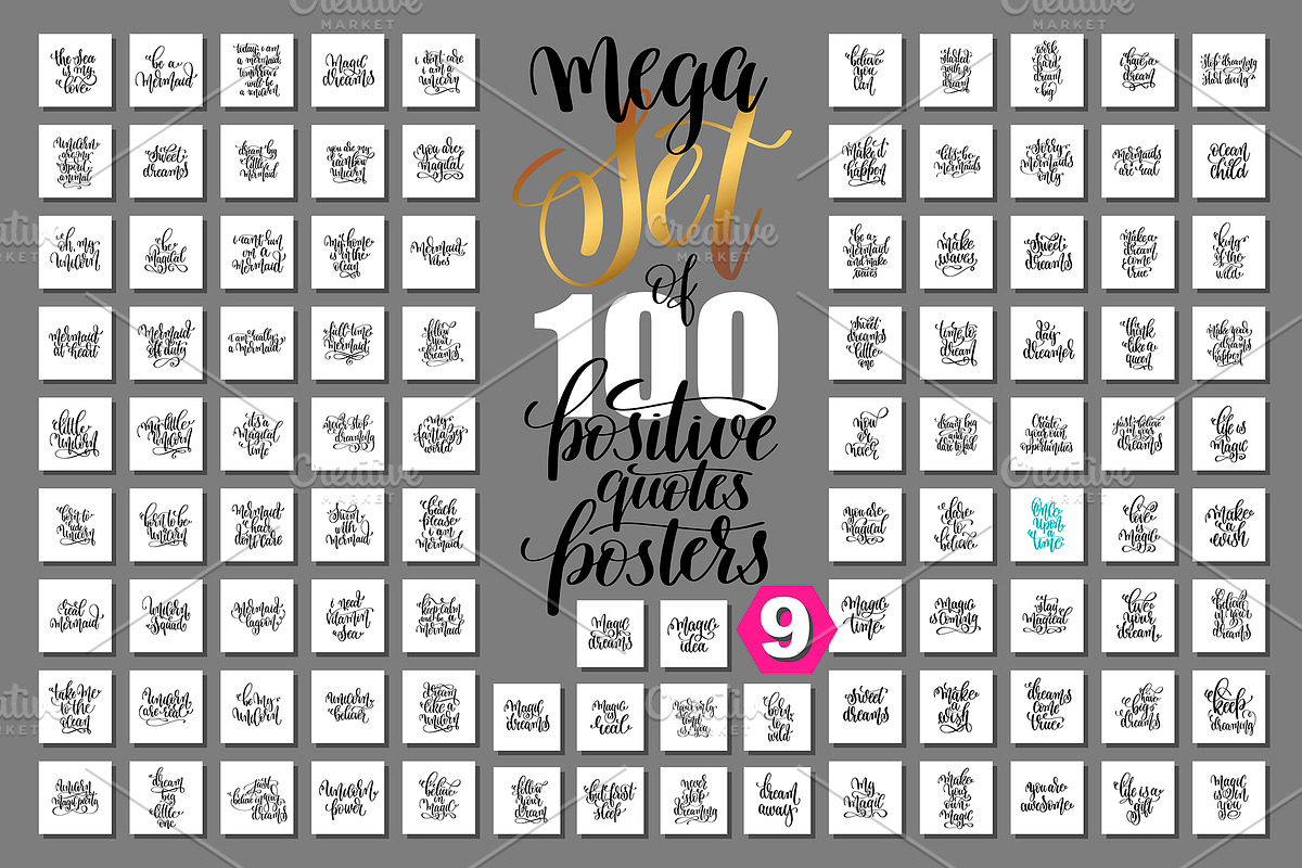 1000+200 POSITIVE QUOTES POSTERS, a Flyer Template by karakotsya (Photo 11 of 14)