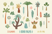 Boho Palms. Patterns & Elements, a Pattern Graphic by Nadia Grapes (Thumbnail 7 of 8)
