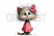 Whimsical Summer Cats Clipart, an Illustration by Craft Nest (Thumbnail 12 of 12)