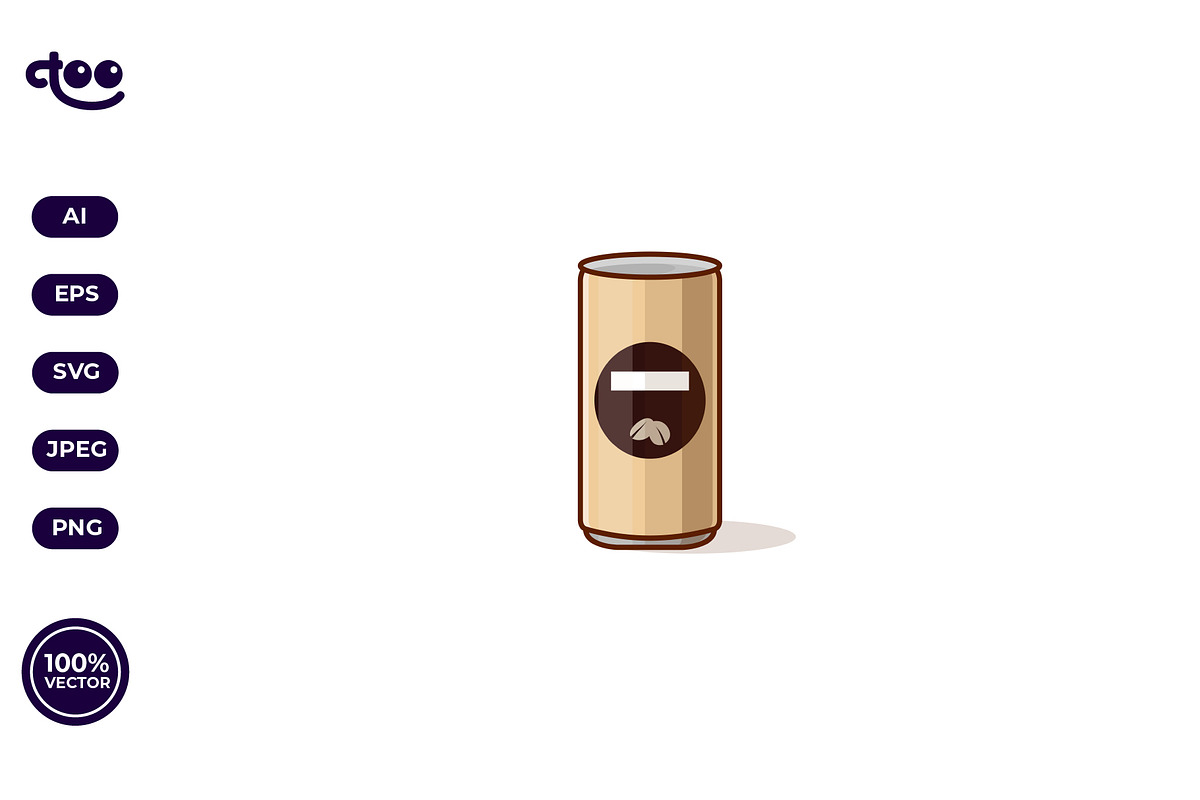 Simple Coffee Drink Can cartoon, a Food Illustration by Satisfactoons (Photo 1 of 3)