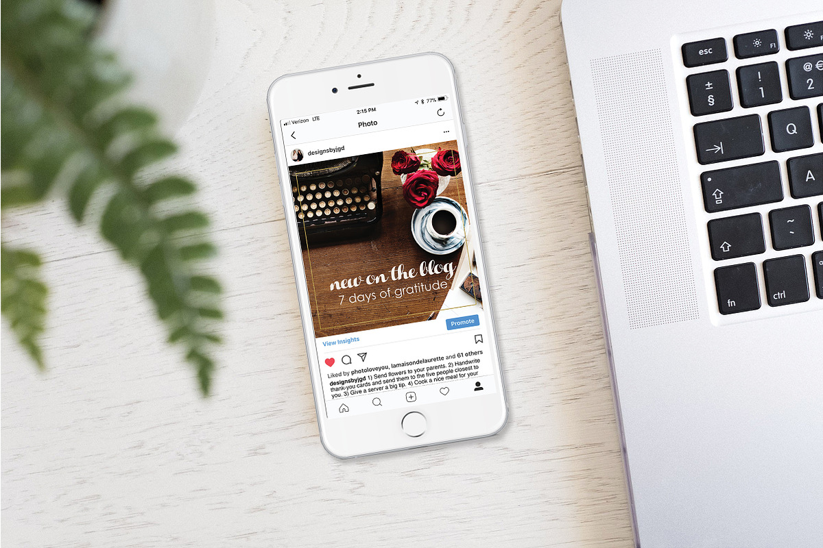 Instagram Thanksgiving Bundle, a Social Media Template by jgdigital.co designs (Photo 2 of 8)