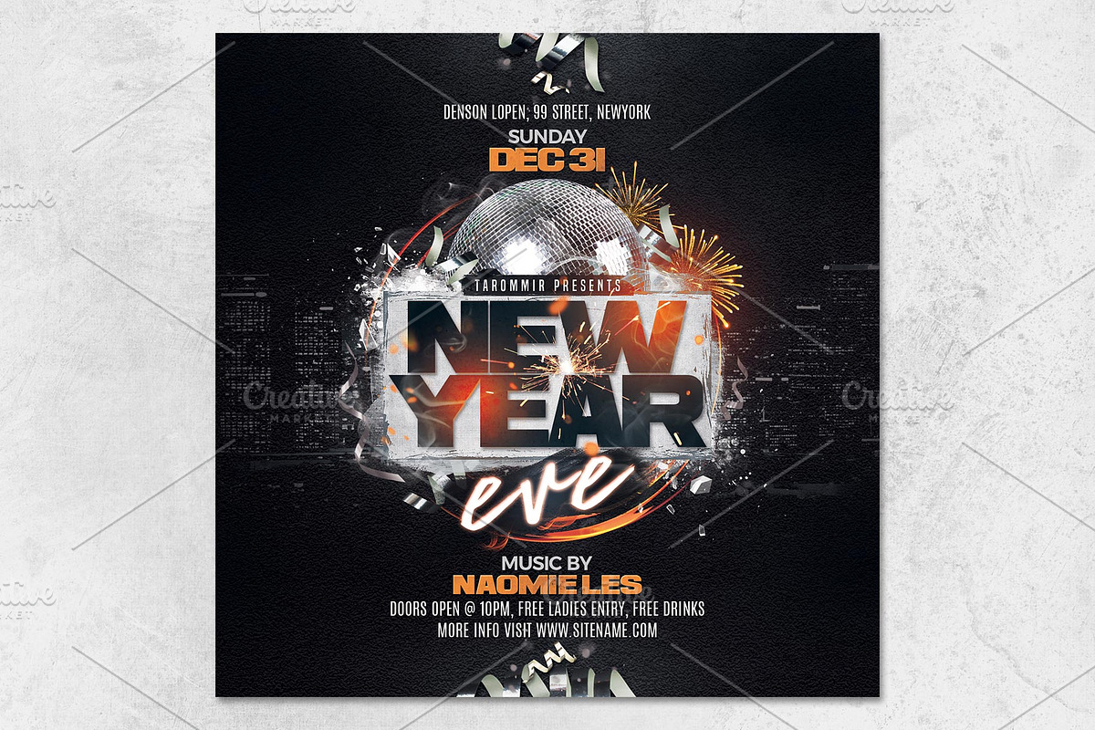 New Year Eve Flyer, a Flyer Template by Tarommir (Photo 2 of 3)