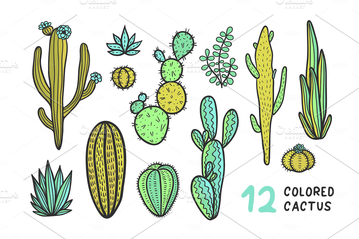 10 Cactus Patterns, a Pattern Graphic by Apolinarias Art (Photo 4 of 9)