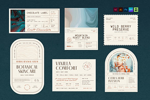 Product Label Template Set, a Stationery Template by BrandPacks