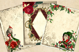 Christmas Alice Journal Paper