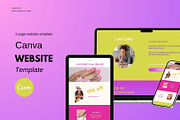 CANVA WEBSITE Template SALON SERVICE, a Landing Page Template by Deepa Template Studio (Thumbnail 1 of 8)