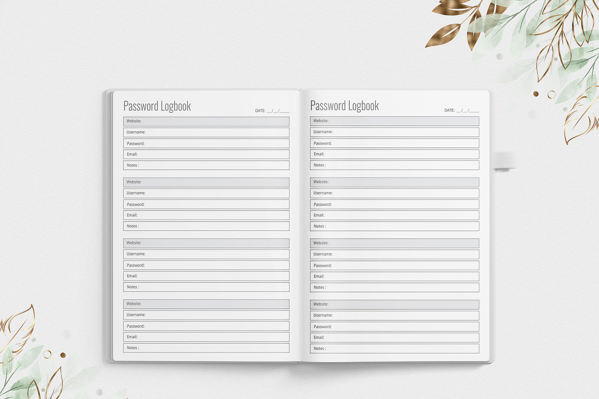 Password Logbook Kdp Interior, a Stationery Template by Graphic Template (Photo 11 of 11)