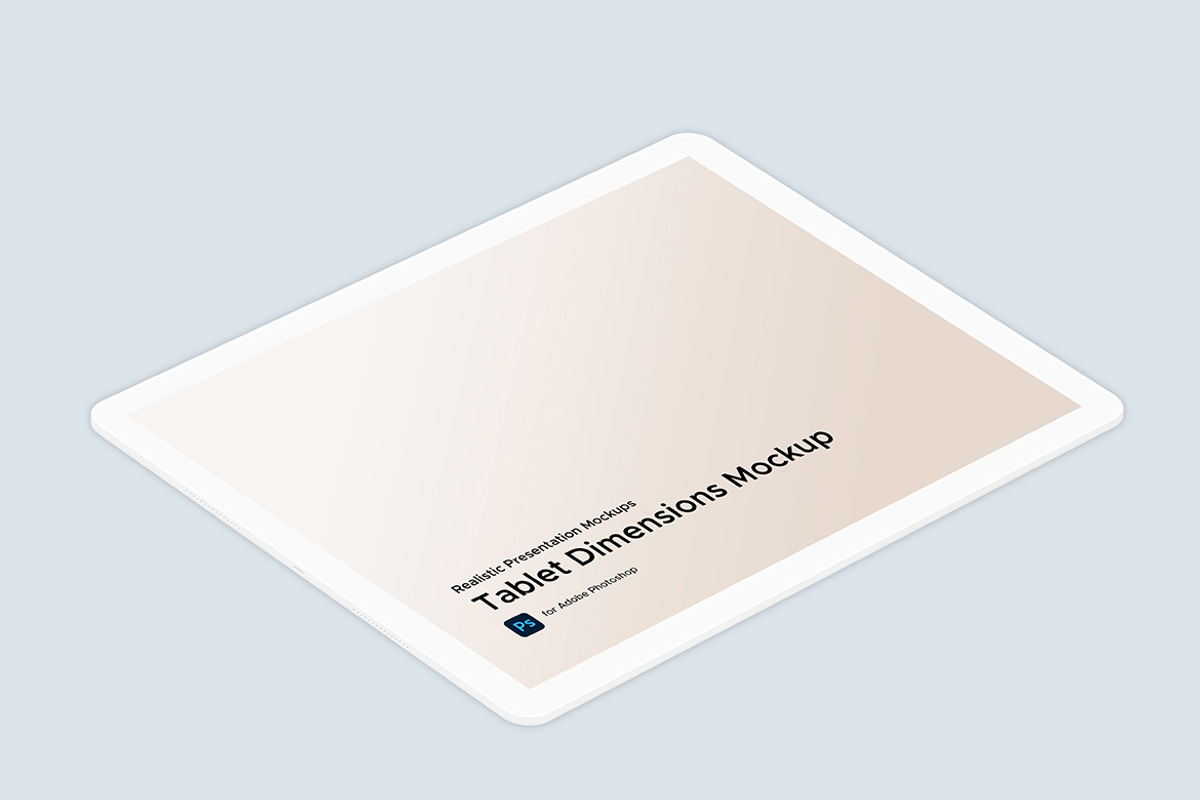 Tablet Dimensions Mockup, a Product Mockup by KL-Webmedia (Photo 16 of 16)