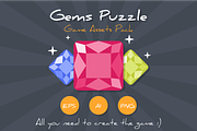Match3 Gems Puzzle Game Assets Pack, an Object Graphic by Lianella's Shop (Thumbnail 1 of 5)