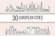 Collection of 30 European cities, a Work Illustration by TheMountBirdStudio (Thumbnail 1 of 8)