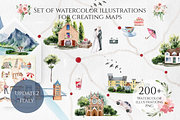 Italian Summer Watercolor Bundle, an Illustration by Karma (Thumbnail 2 of 37)