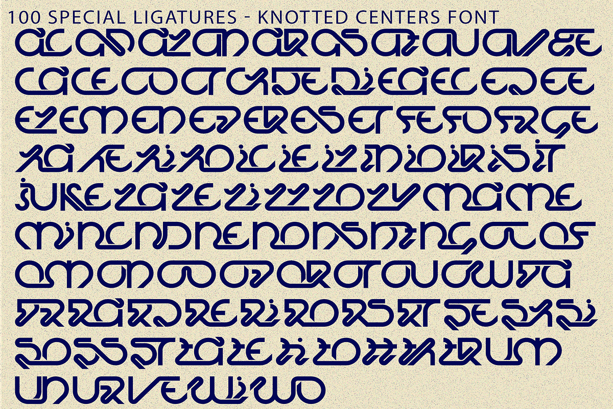 Knotted Centers - Geometric Font, a Sans Serif Font by 177Studio (Photo 8 of 8)