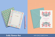 Folk Flower Illustration Set, a Decorative Illustration by Schatzi Graphik (Thumbnail 5 of 8)