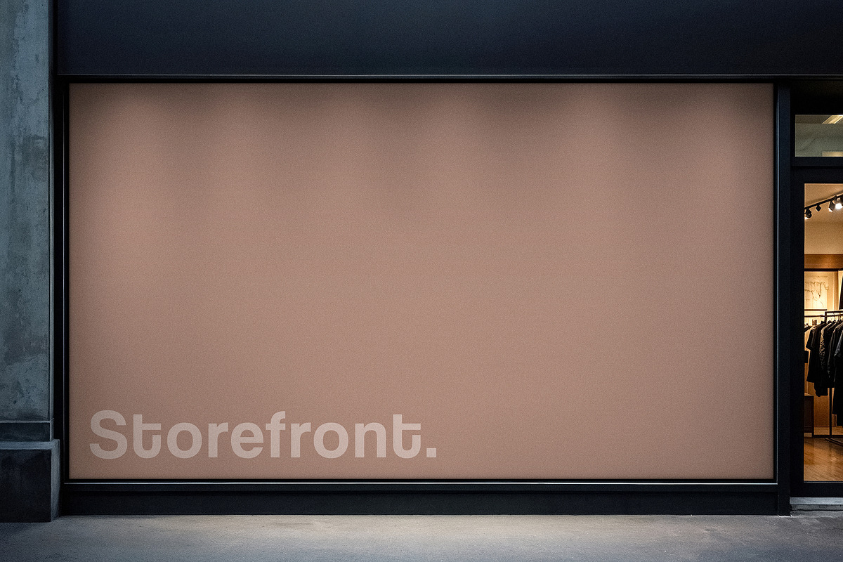 Storefront Window Billboard Mockup, an Advertising Mockup by Design Squad