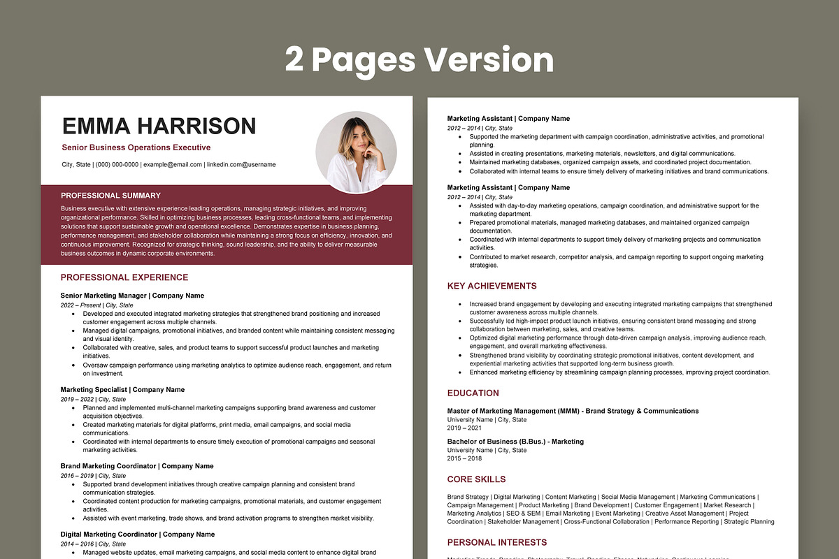 Resume Template, a Resume Template by Anjum Ilyas (Photo 3 of 6)