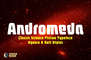 PM Andromeda Sci-Fi & Fantasy Font, a Sans Serif Font by Paper Moon Graphic Supply (Thumbnail 1 of 6)