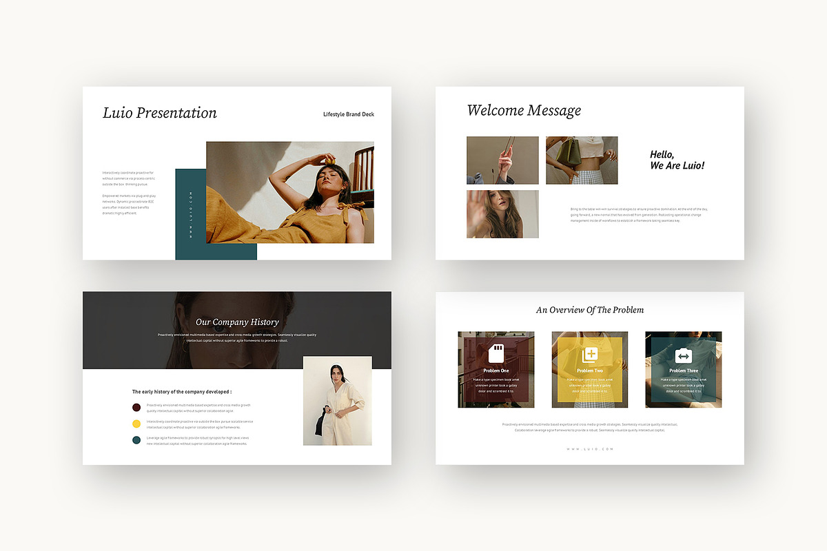 Luio : Lifestyle Brand Powerpoint, a Presentation Template by Punkl Camp (Photo 2 of 16)