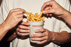 French Fries Potatoes Mockups, a Packaging Mockup by Luuqas Design