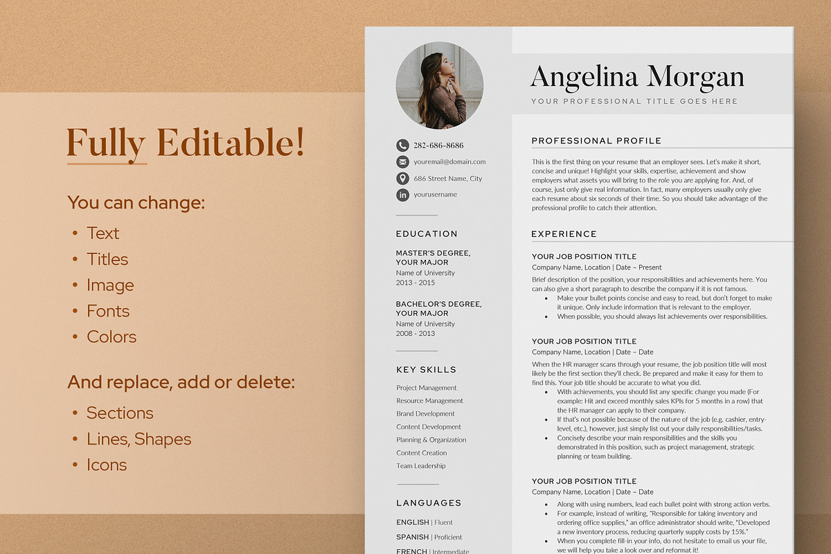 Resume/CV - The Angel, a Resume Template by CreativeLandStudio (Photo 7 of 10)