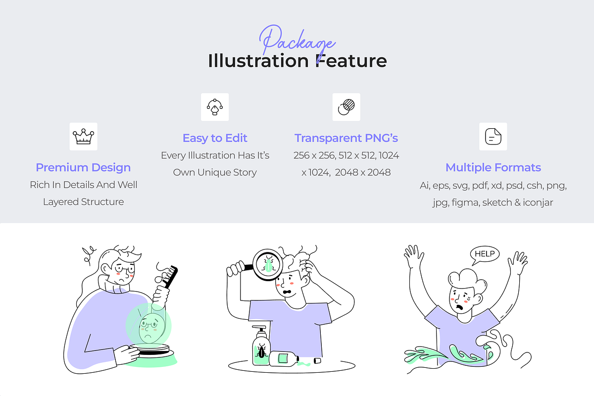 Diseases Symptoms Illustrations, a Person Illustration by Prosymbols (Photo 2 of 6)