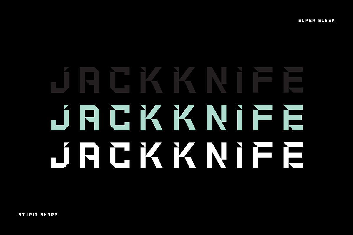 Jackknife - Edgy Display Font