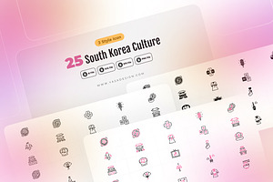 South Korea Culture Icons, an Icon by Yasa Design Studio
