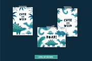 ROARSOME watercolor dinosaurs, a Decorative Illustration by Cute And Wild (Thumbnail 2 of 5)