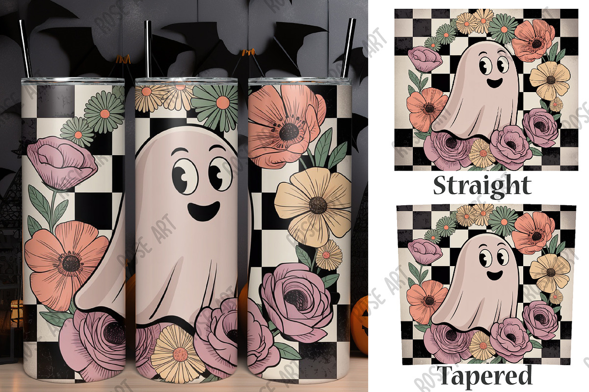 Retro Halloween Tumbler Wrap, a Graphic by Rose Art