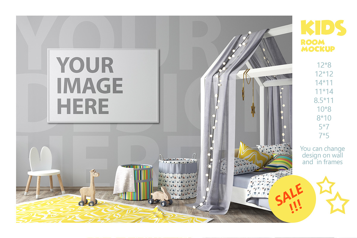 Kids room mockup modern, a Mockup by Radmila (Photo 1 of 5)