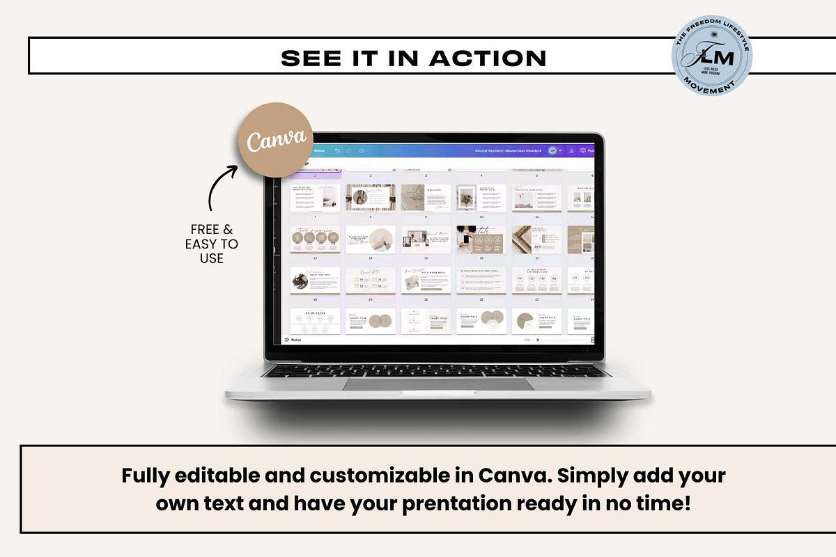 Masterclass Deck - Neutral Aesthetic, a Presentation Template by Freedom Business Shop (Photo 2 of 11)