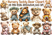 Nursery Teddy Bear Clipart,Boho Clip, an Illustration by Sublimation Artist (Thumbnail 1 of 6)