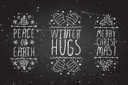 Handdrawn christmas badges, a Decorative Illustration by AV Design (Thumbnail 4 of 4)