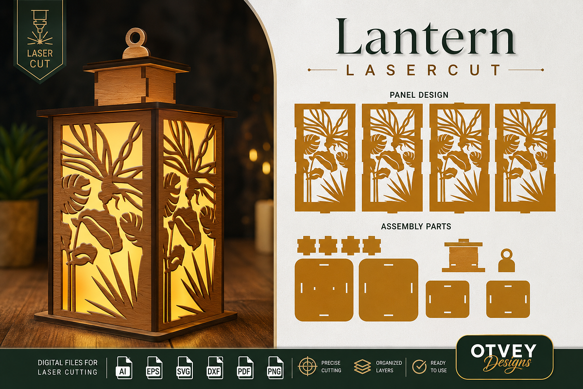 Dragonfly Lantern Lasercut BUNDLES, an Object Graphic by OTVEY DESIGN (Photo 8 of 13)