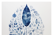 Deca Co - Blue Ink Botanical Shapes, a Texture Illustration by milatovar (Thumbnail 15 of 25)