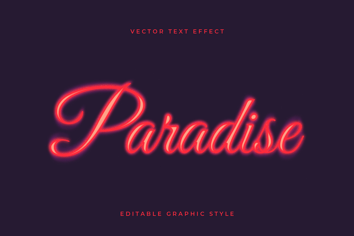 Neon Script Text Effect