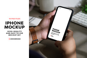iPhone Mockup, an iPhone Mockup by UnicDesign