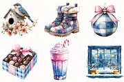 Cozy Winter Cottage Clipart, an Illustration by OK Design (Thumbnail 2 of 5)