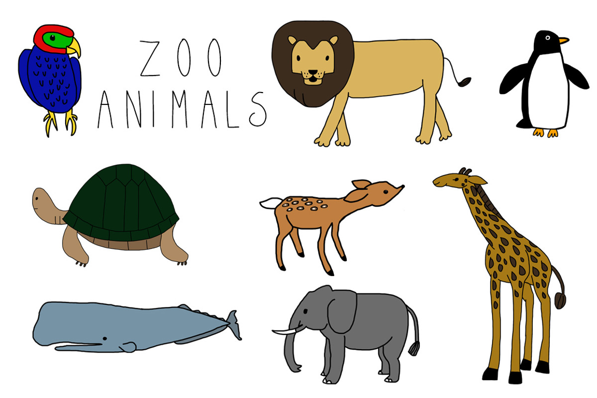 Zoo Animals, an Animal Illustration by Maybe Sparrow Designs