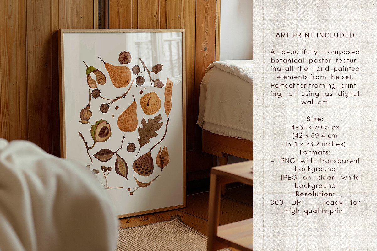 Autumn Botanicals Clipart & Patterns, an Object Graphic by ArtPavo (Photo 7 of 10)
