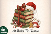 Book Lover Christmas PNG, an Illustration by Daily.Designs (Thumbnail 1 of 5)
