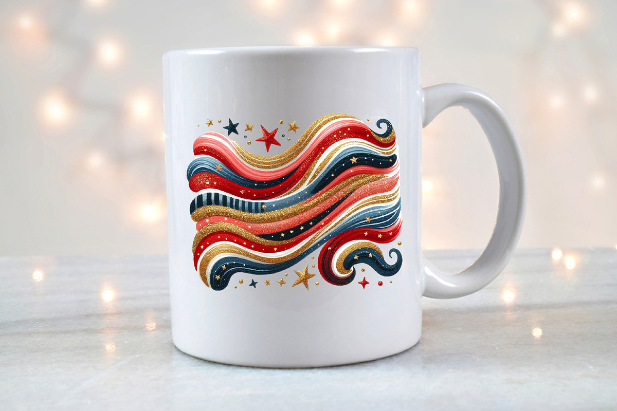 4th of July Brushstroke Sublimation, an Illustration by Designworld (Photo 3 of 7)