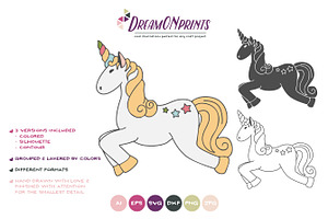 Unicorn SVG - Unicorns Illustration