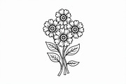 Floral Coloring Book for Adults Set, an Illustration by Creativeshirt (Thumbnail 6 of 9)