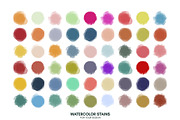 Watercolor vector stains & patterns, a Pattern Graphic by Ibrin's Shop (Thumbnail 5 of 7)