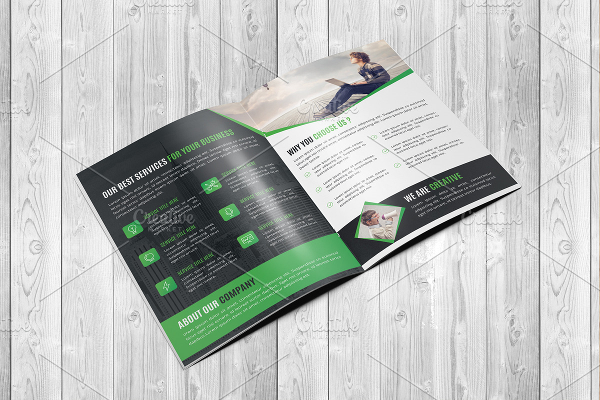 Corporate Bi-Fold Brochure Template, a Brochure Template by Alice_s (Photo 2 of 8)