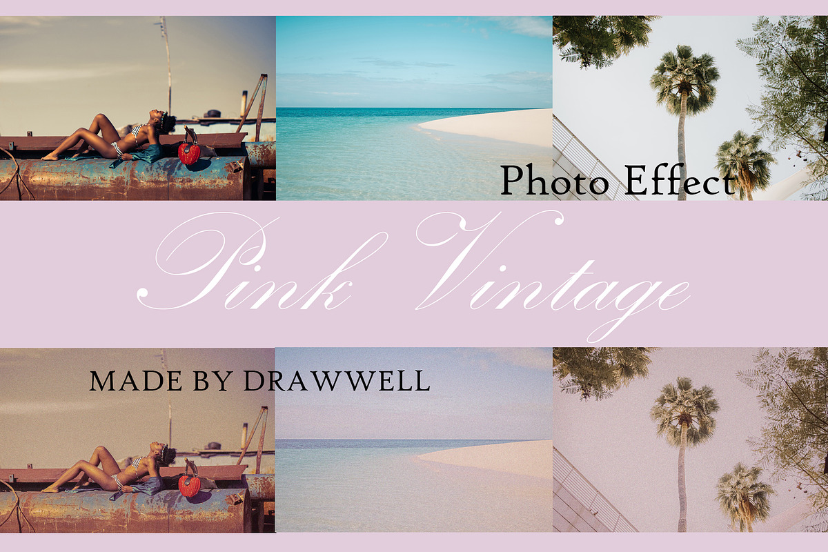 PinkVintage Photo Effect, a Texture Graphic by Drawwell (Photo 2 of 6)
